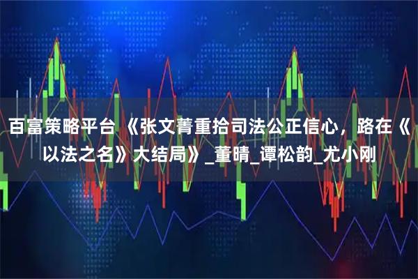 百富策略平台 《张文菁重拾司法公正信心，路在《以法之名》大结局》_董晴_谭松韵_尤小刚